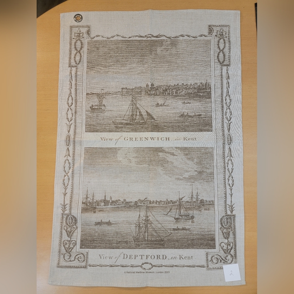 Greenwich & Deptford Nautical Tea Towel – Linen Blend, Maritime Museum